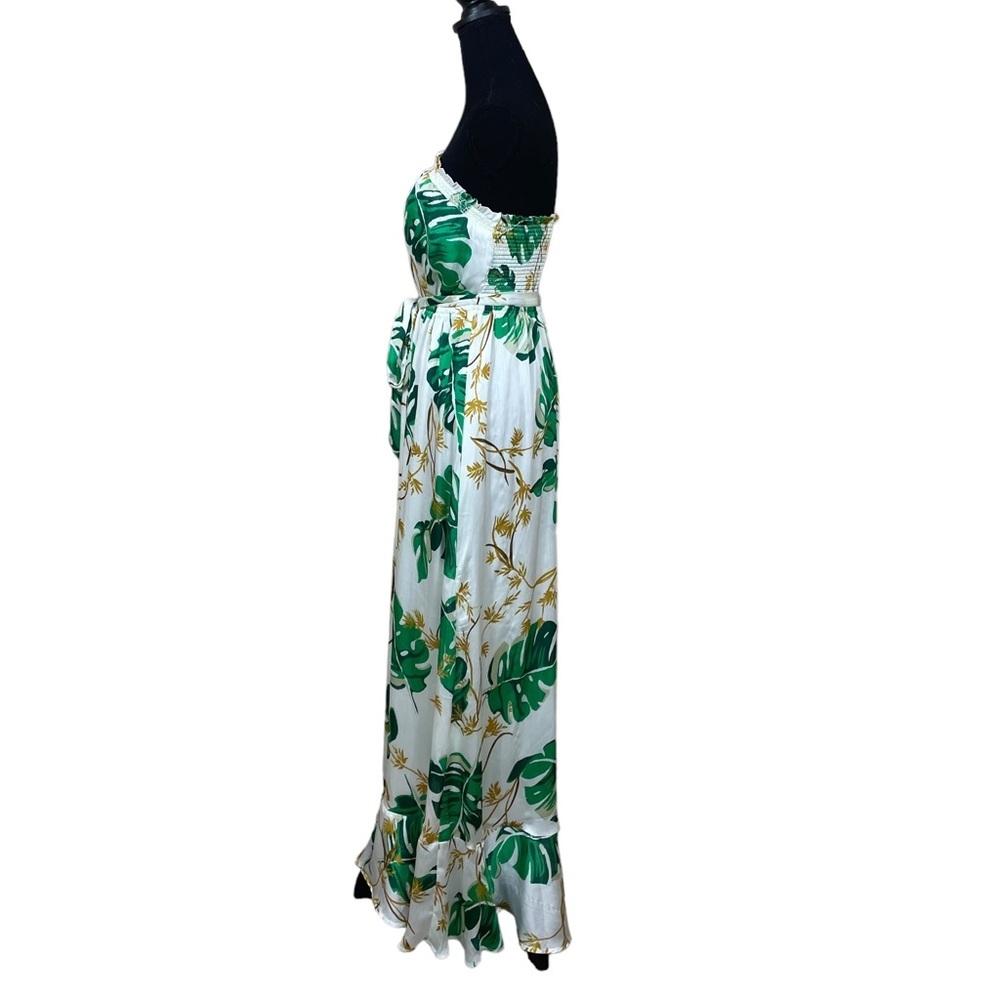 The Webster at Target Green and White Palm Print Maxi Dress - Picture 3 of 10